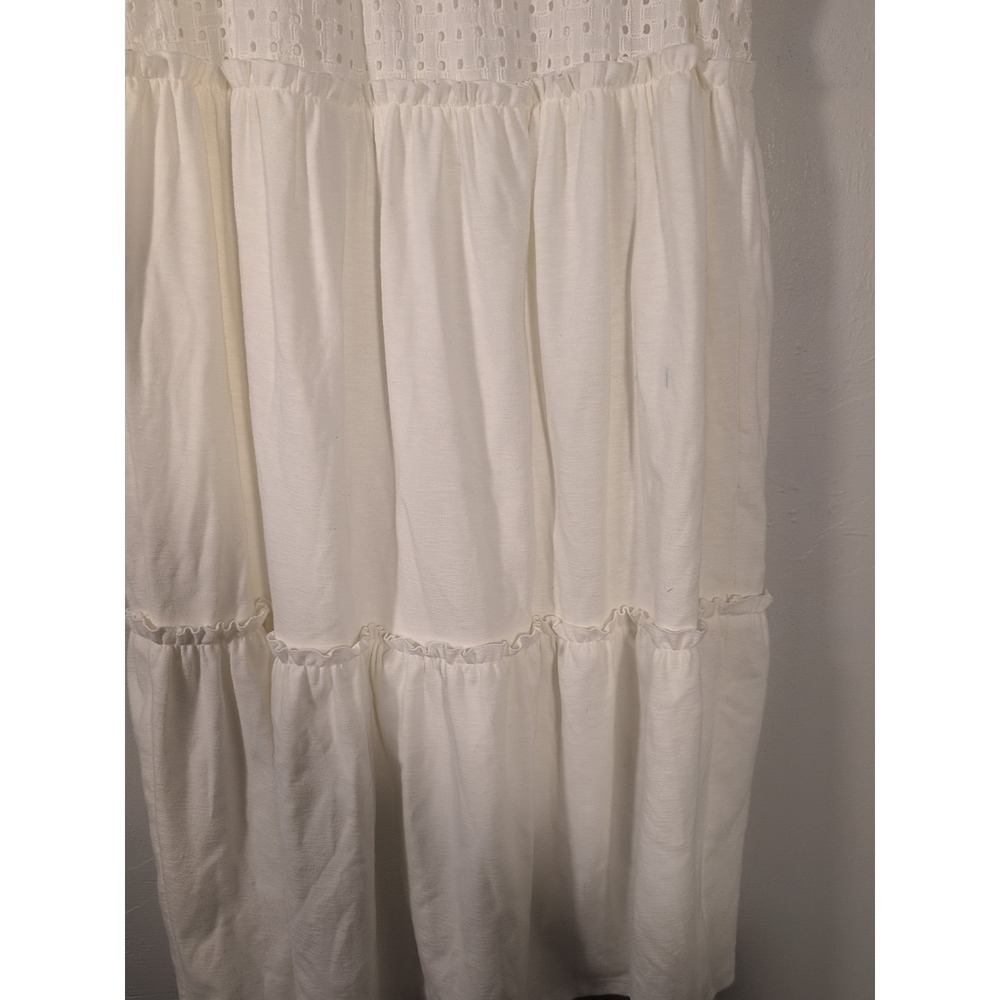 mo:vint New York dress Women Small white Ruffled Lined Dress - Picture 5 of 8